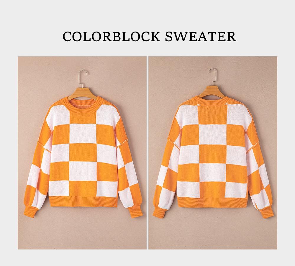 Asvivid Fall Clothes For Women Plaid Checkered Print Sweaters Drop Shoulder Bishop Long Sleeve Sweater Pullover Tops Fashion Winter Outfits Asvivid Fall Clothes For Women Plaid Checkered Print Sweaters Drop Shoulder Bishop Long Sleeve Sweater Pullover Tops Fashion Winter Outfits