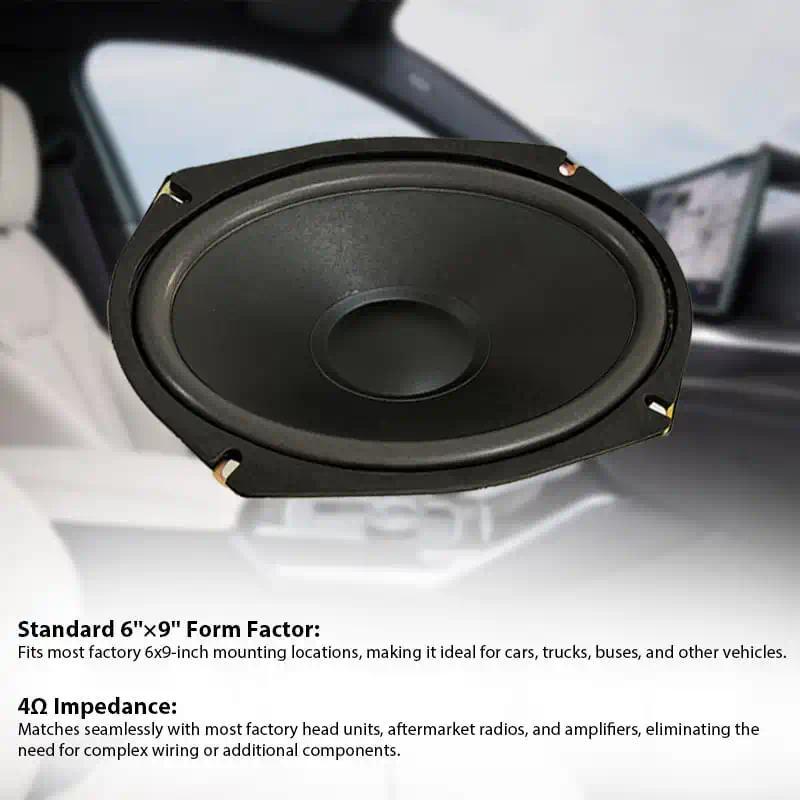 1PC/2PCS 6x9 Inch 600W Full-Range Car Speakers 4Ohm 60W RMS 93dB SPL for Cars Trucks Buses Audio Coaxial Speaker Subwoofer