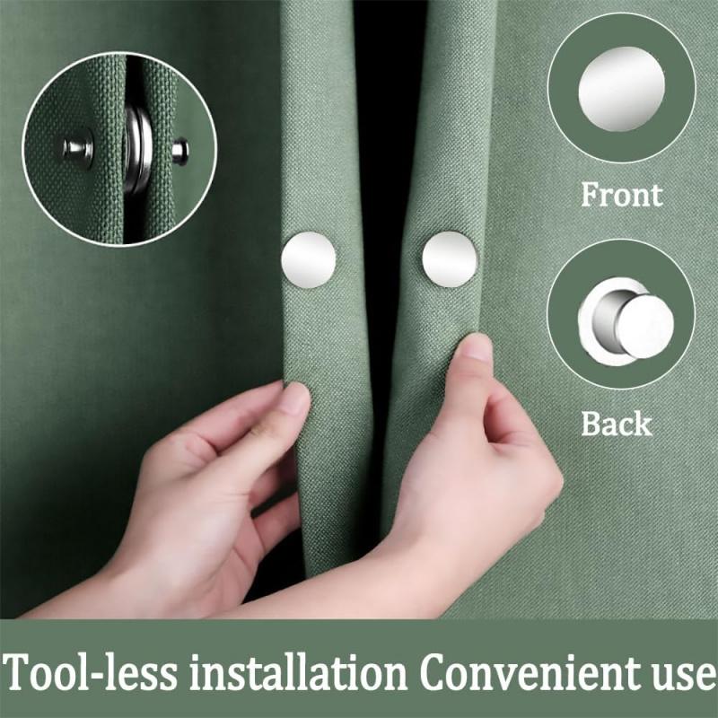 8 pairs Magnetic Curtain Clips, Light Blocking Curtain Magnets to Keep Curtains Closed, for Bedroom Home Office Draperies