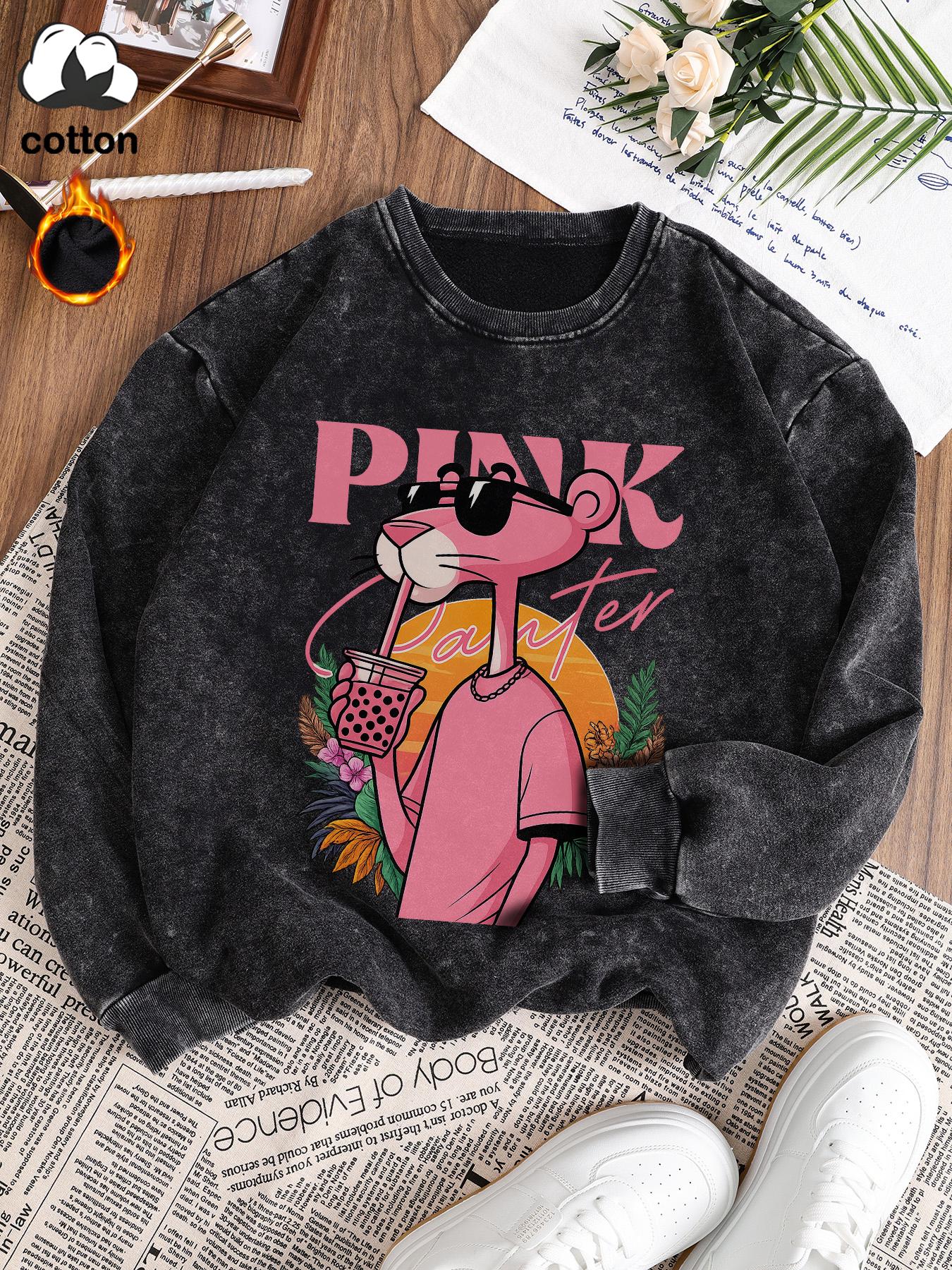 Women's Casual Vintage Wash Cotton Fitted Pullover Sweatshirt, Round Neck Long Sleeve Fleece Lined Hoodie for Fall Winter Fashion