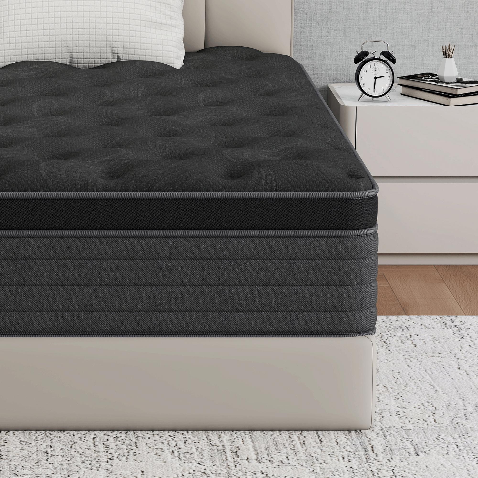 mattress queen size mattress 12/14 Inch Twin, Full, Queen, King Mattress Memory Foam And Spring, Hybrid MattressMedium Firmness, Lumbar Support, For Home Rooms Hotels, Boxed Halloween ChristmasGift Furniture Ergonomic queen size mattress Interior Modern