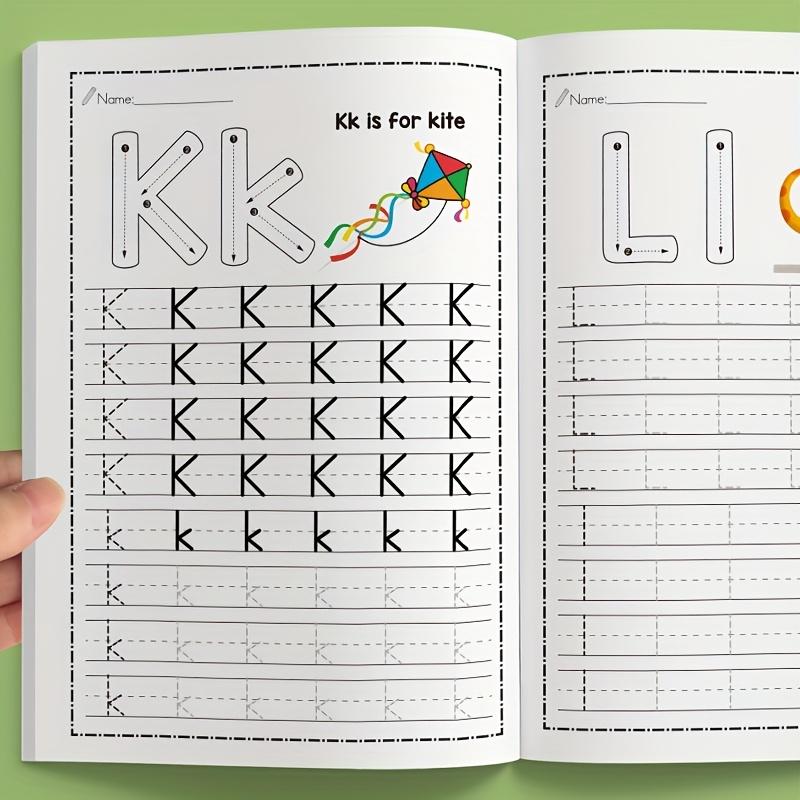 This 32-Page Children'S Writing Practice Book Is Designed For Preschool Children And Is Suitable For Home And School Use, School Supplies, Early Education, Learning Activity Book, Learning Materials, Alphabet Practice Book, Tracing Preschool Books