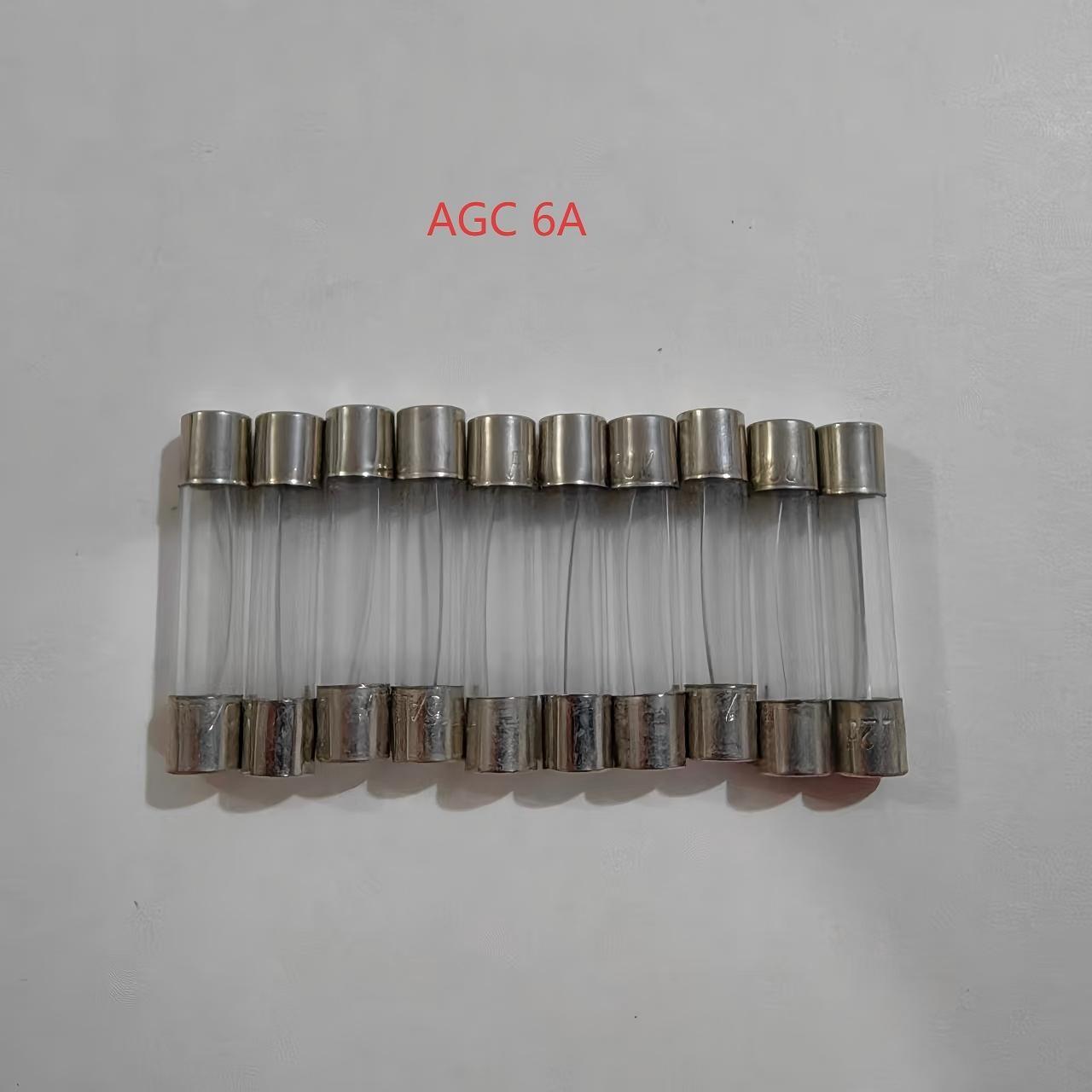 （10 pack）AGC Glass Tube Fuse 6*30mm/0.24*1.18inch，Nickel Plated，15Amp Specifications Available，Suitable for Cars，Trucks，Boats，Motorcycles，SUVs