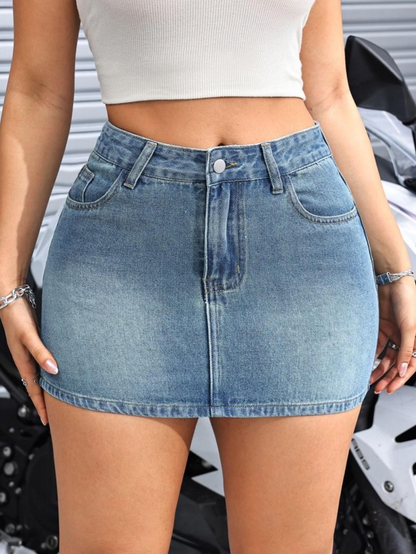 Light Blue Retro Denim Short Skirt, Summer New Arrival, Vintage Washed, Versatile Streetwear, Perfect for Casual