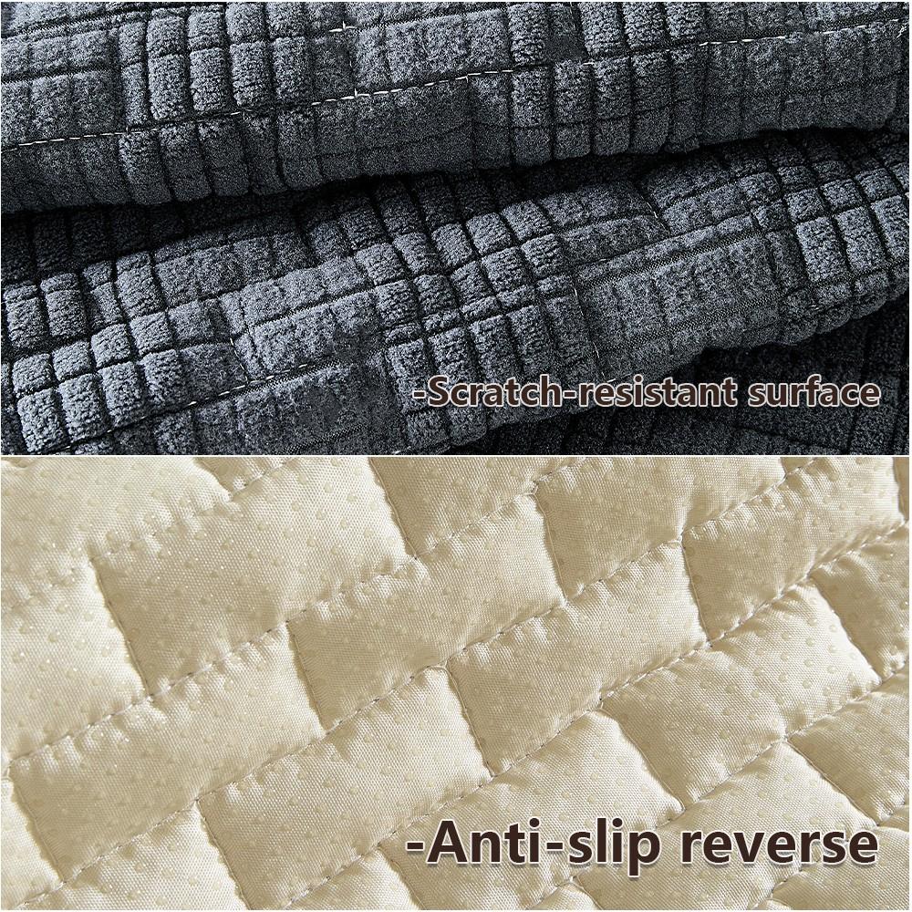 1pc Luxury Bubble Grid Sofa Cover, Soft Skin-Friendly Non-slip Slipcover, Dustproof & Wrinkle Resistant, Pet Friendly, Fits 1/2/3/4 Seater Sofa, All Season, Machine & Hand Washable
