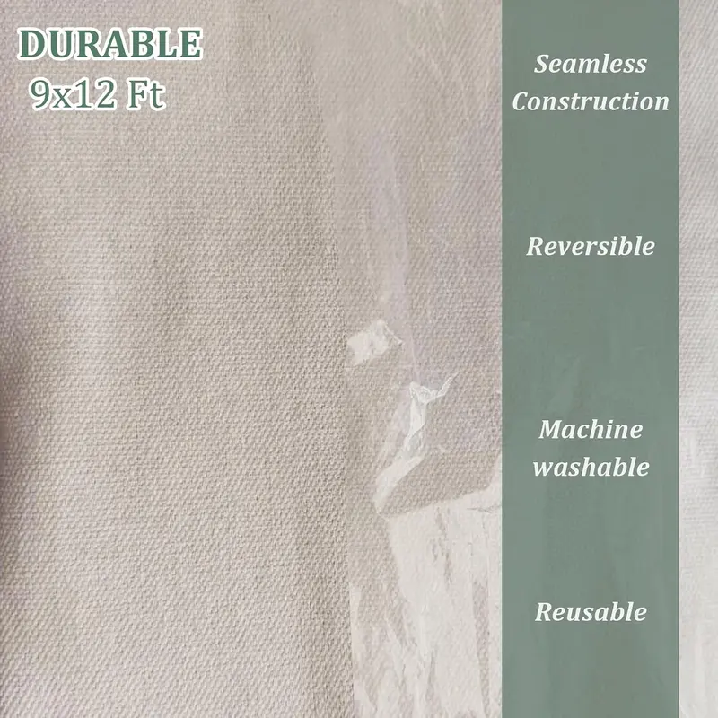 Canvas Drop Cloth, 9 x 12 Canvas Tarp, Washable and Tarp, Drop Cloths for Painting, Curtains, Furniture and Floor Protection Canvas Drop Cloth, 9 x 12 Canvas Tarp, Washable and Tarp, Drop Cloths for Painting, Curtains, Furniture and Floor Protection