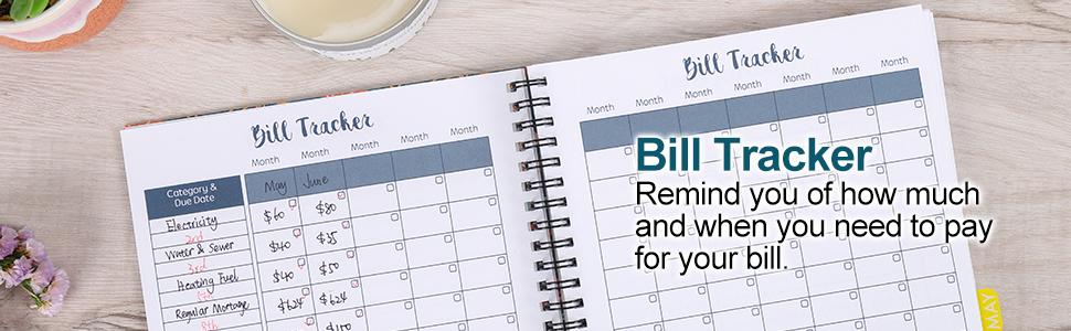 Soligt Monthly Budget Planner Book (Undated) with 12 Pockets for Income, Debt, Saving, Expense and Bill Tracker Organizer, Spiral Design gsm thick Paper Stationery, Efficient Finance Organizer Notebook