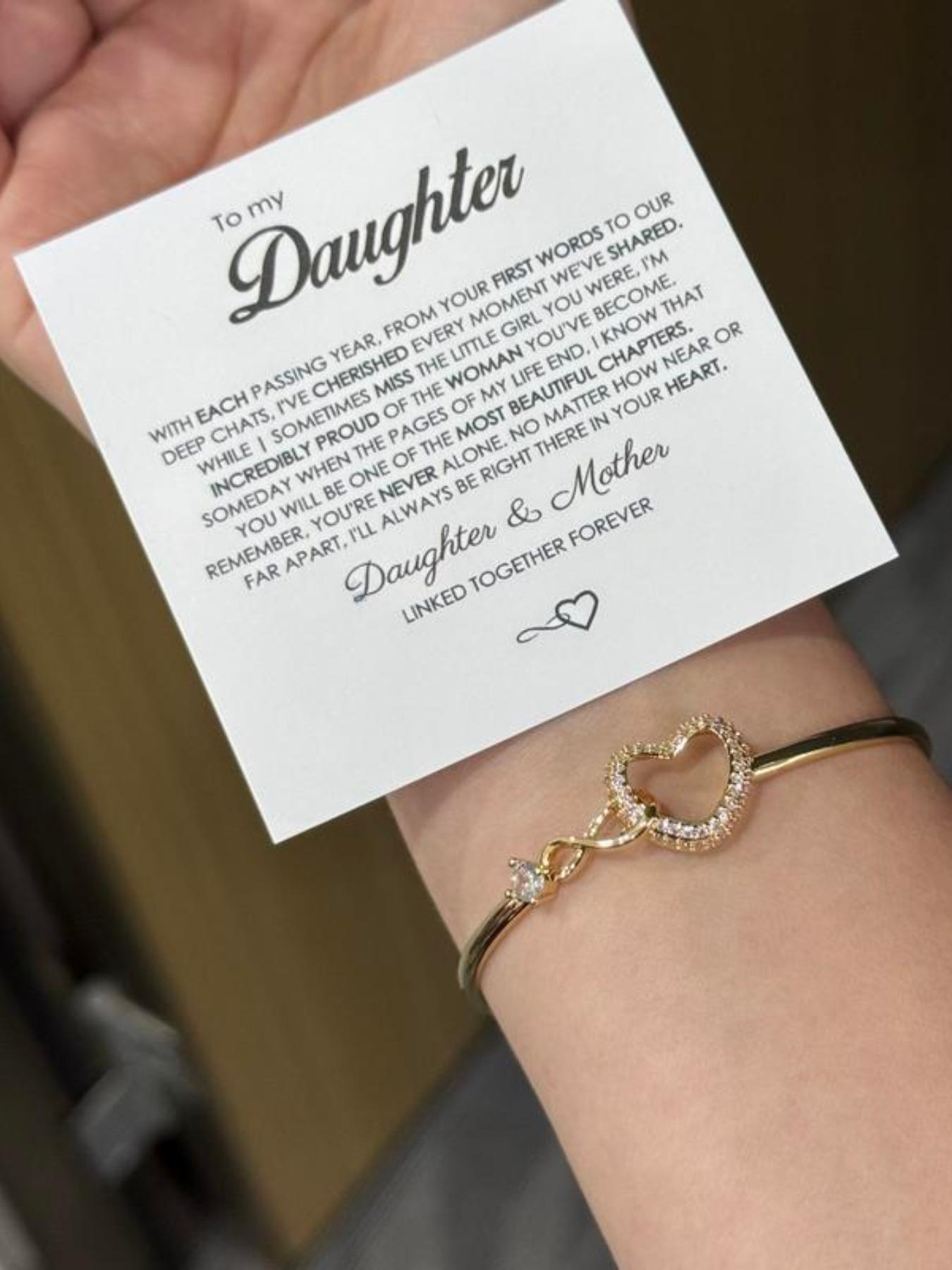 High-Quality Jewelry Bracelet for Milestone Celebrations, Infinite Heart Design, Forever Connected Gift for Daughter