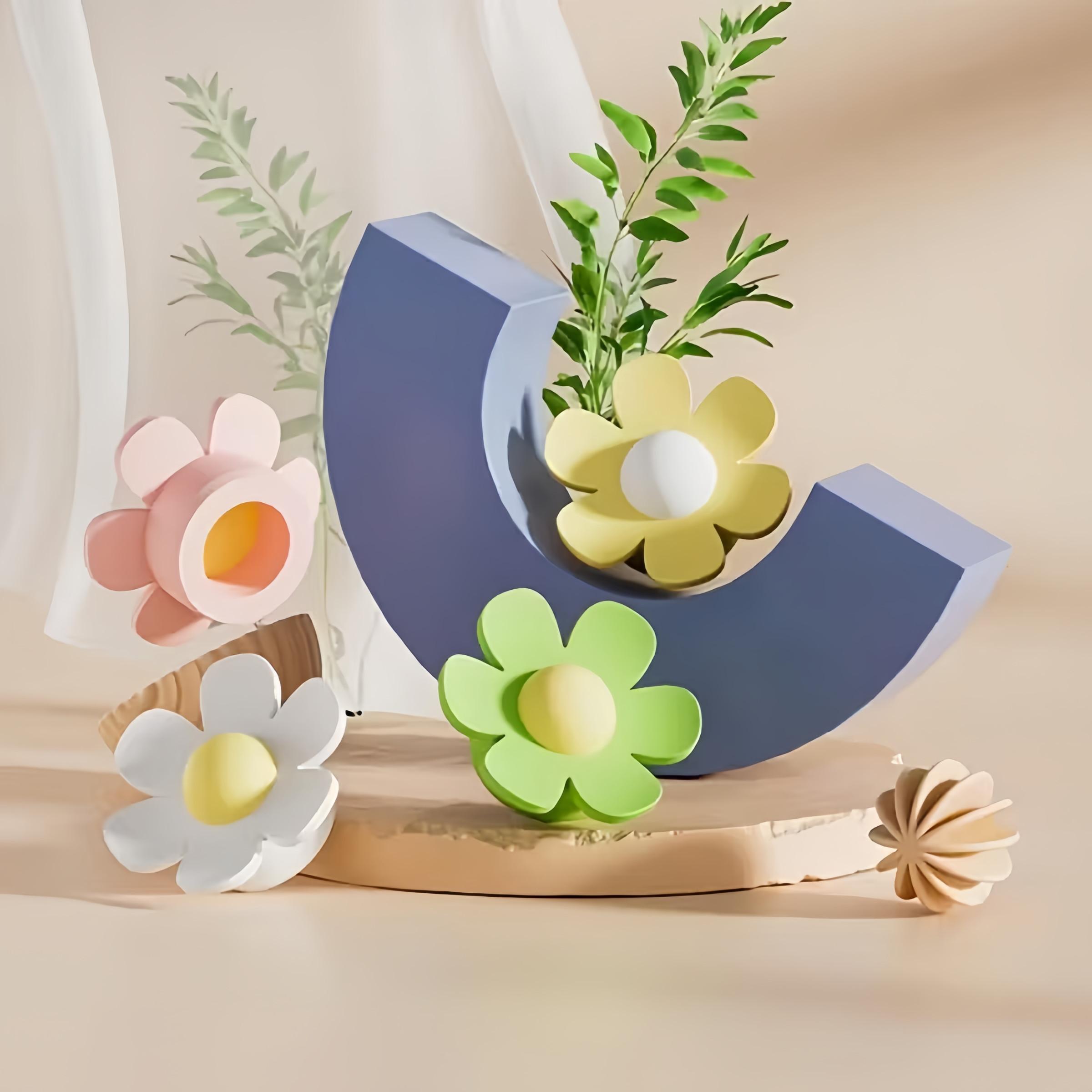 12pcs Silicone Sink Overflow Plug, Flower Shape, Durable Easy Install, Kitchen Bathroom Drain Cover, Prevents Clogs, Decorative Accessory