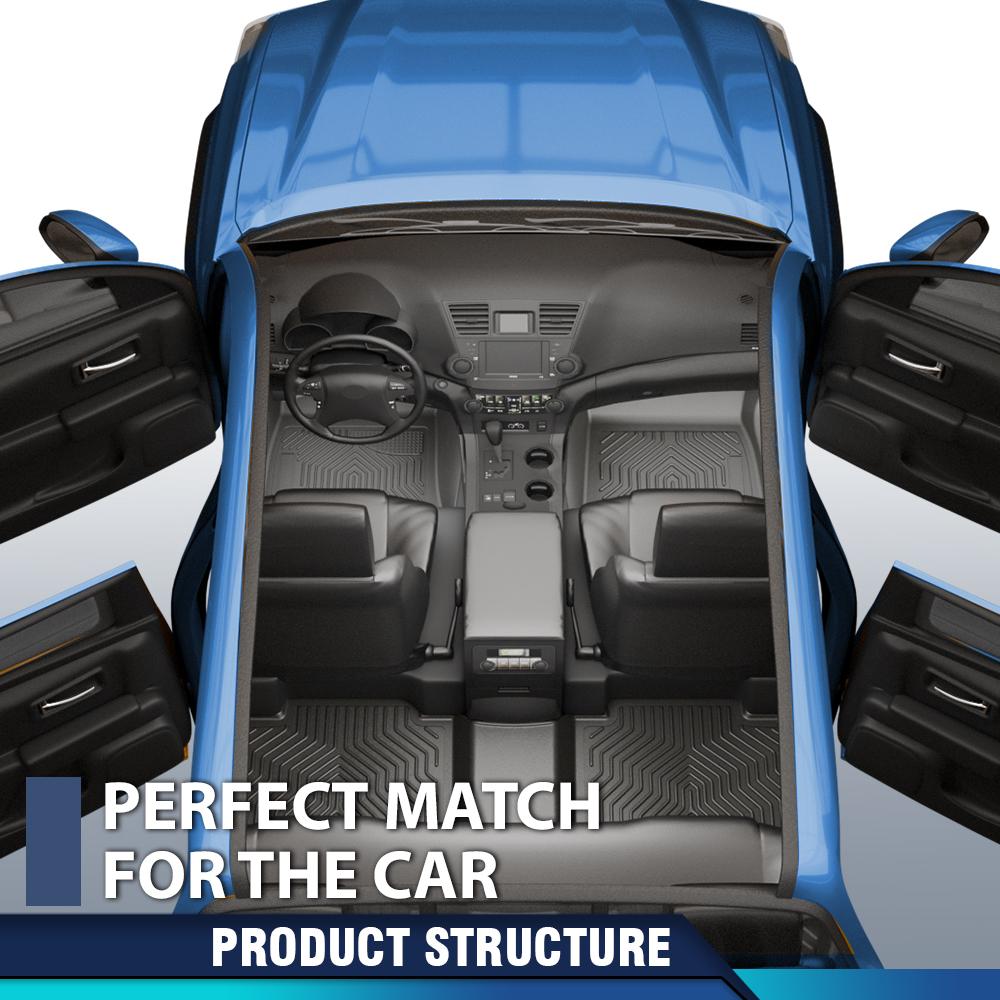 CROSSDESIGN 3PCS Floor Mats for PACIFICA 2017-2025 Plaid 3D Material Cargo Liners All-Weather Car Mats Anti-Slip Trunk Mat Accessories Custom Fit 7 and 8 passenger model CROSSDESIGN 3PCS Floor Mats for PACIFICA 2017-2025 Plaid 3D Material Cargo Liners All-Weather Car Mats Anti-Slip Trunk Mat Accessories Custom Fit 7 and 8 passenger model