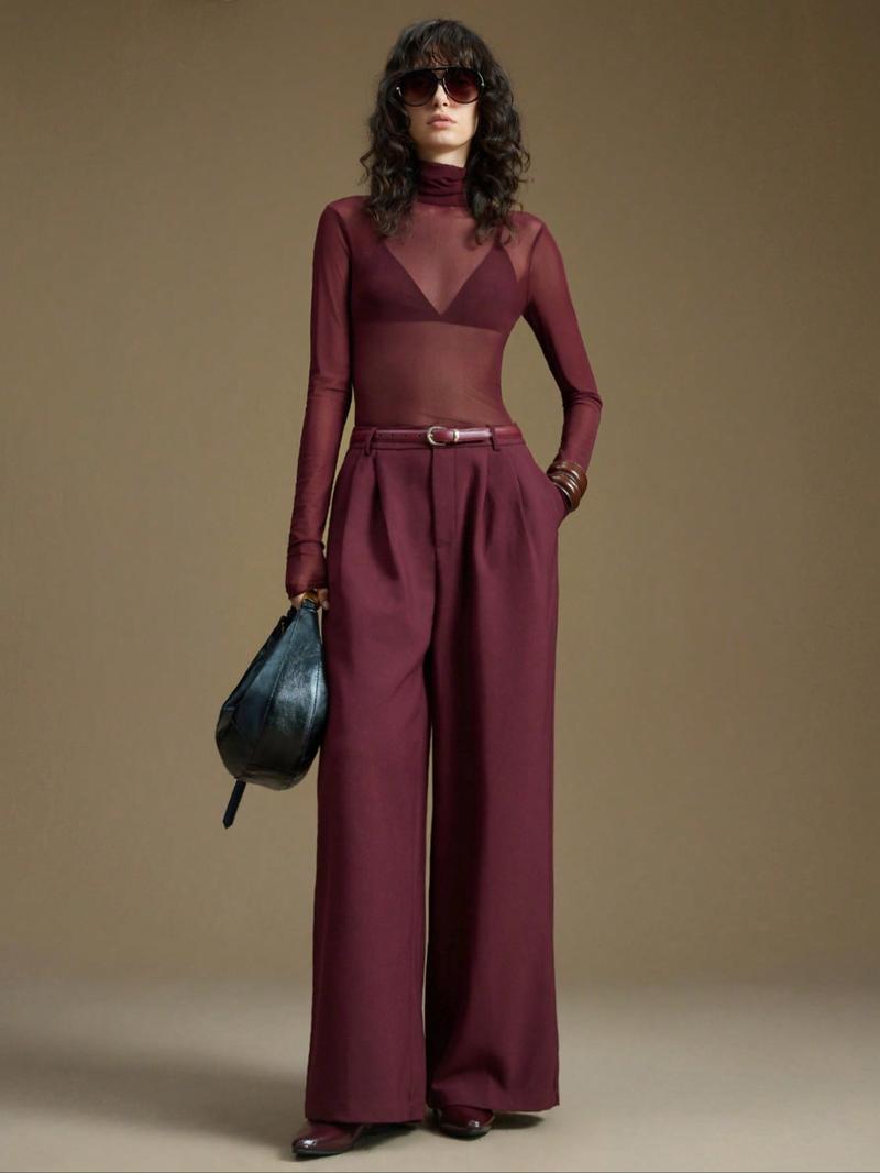 Women's Sparkle Mesh Halter Neck Top, Sexy Slim Fit Design, Plain Pattern, All Season Fashion Essential, Versatile Underwear