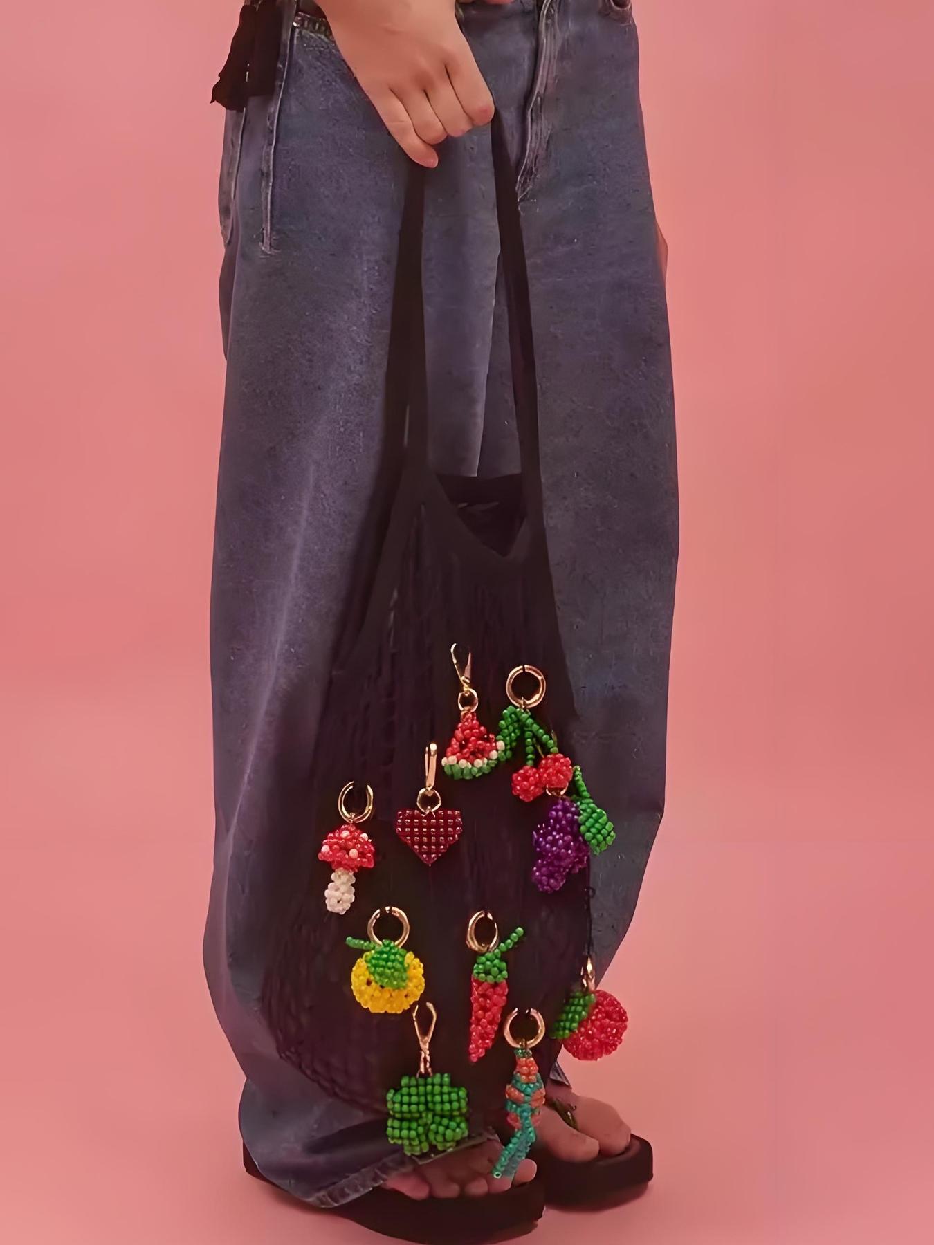 New Fruit Series Apple and Watermelon Pendant DIY Colored Bead Series 18K Gold Color Retention