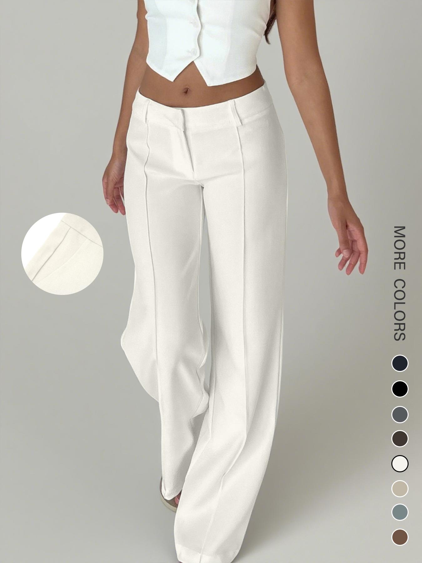 Elegant Women's Casual Pants, Loose Low Waist Straight Leg, Spring & Fall Fashion, Slimming Fit, Comfortable and Stylish