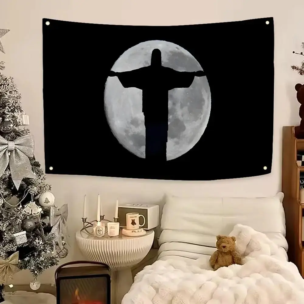 simple Cross Jesus Flags Flag - Ultra So Sk-Friendly Mache Washable Fade Resistant Banner |     HD Prt Lightweight Durable Outdoor Indoor Garden Flag Tapestry Wall Hangg,sohochic