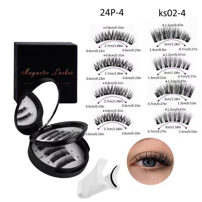 Reusable Soft Magnetic Eyelashes Kit with Applicator Glue-Free Waterproof Lightweight for Natural Makeup Cosmetic Enhance Your Look Subtly