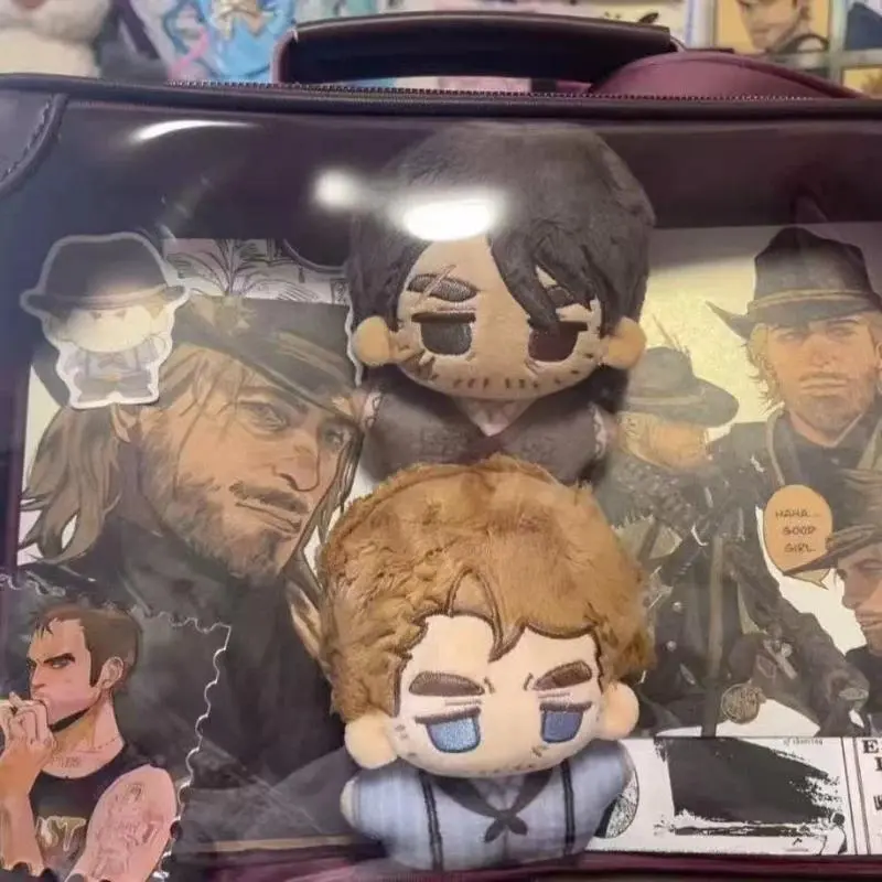 2026 new hot item 10cm Stuffed Arthur Morgan John Marston Plushie Anime Red Dead Redemption 2 Plush Doll Toys Keychain Pendant Holiday Xmas Gifts