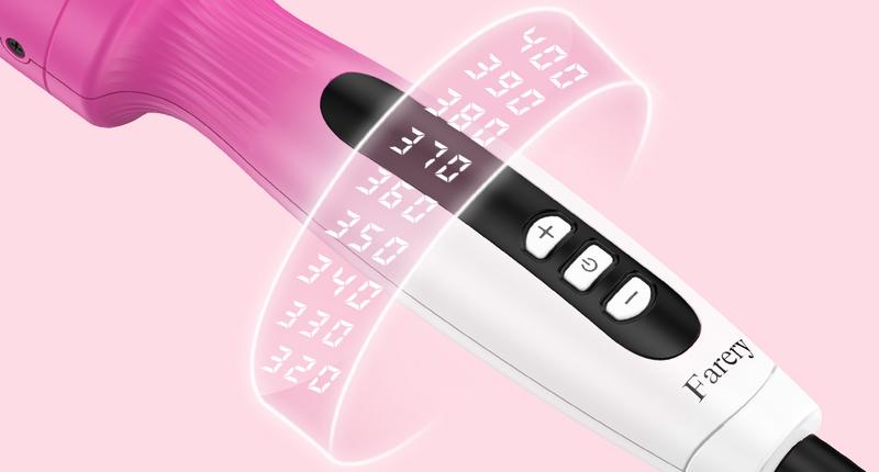 Farery Hot Brush, Digital Display 9 Temps Thermal Brush, Dual Voltage, Comfort