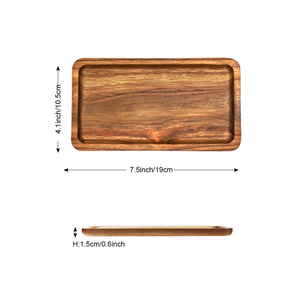 Rectangular Wooden Tray, Juniper Wood Tray, Salad Serving Plates, Multi-Functional Fruit Dessert Coffee Snack Cake Cheese Bread Storage Tray