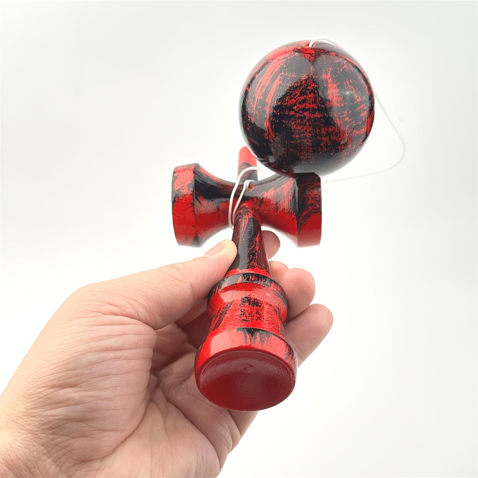 Wood graffiti Red Kendama Skill Ball Mixed Color Design Balance Coordination Exercise Beginners Sports Leisure Equipment
