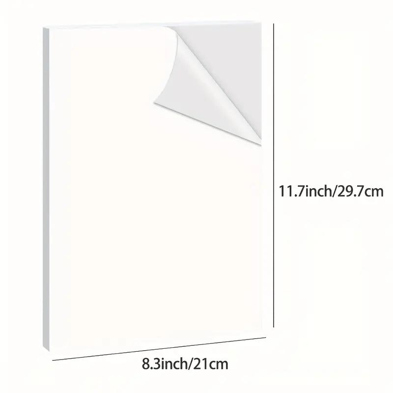 1 Pack 50 Sheets Glossy Self-Adhesive Stickers, Suitable for Inkjet Printers, Fast-Drying, Single Use, Rectangular Shape, DIY Photo Memories, Father's Day Gift