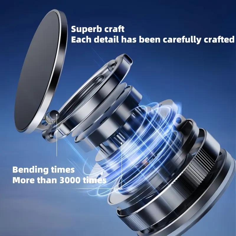 360 Degree Adjustable Magnetic Phone Holder, Portable Folding Car Phone Holder, Suitable for All Smartphones
