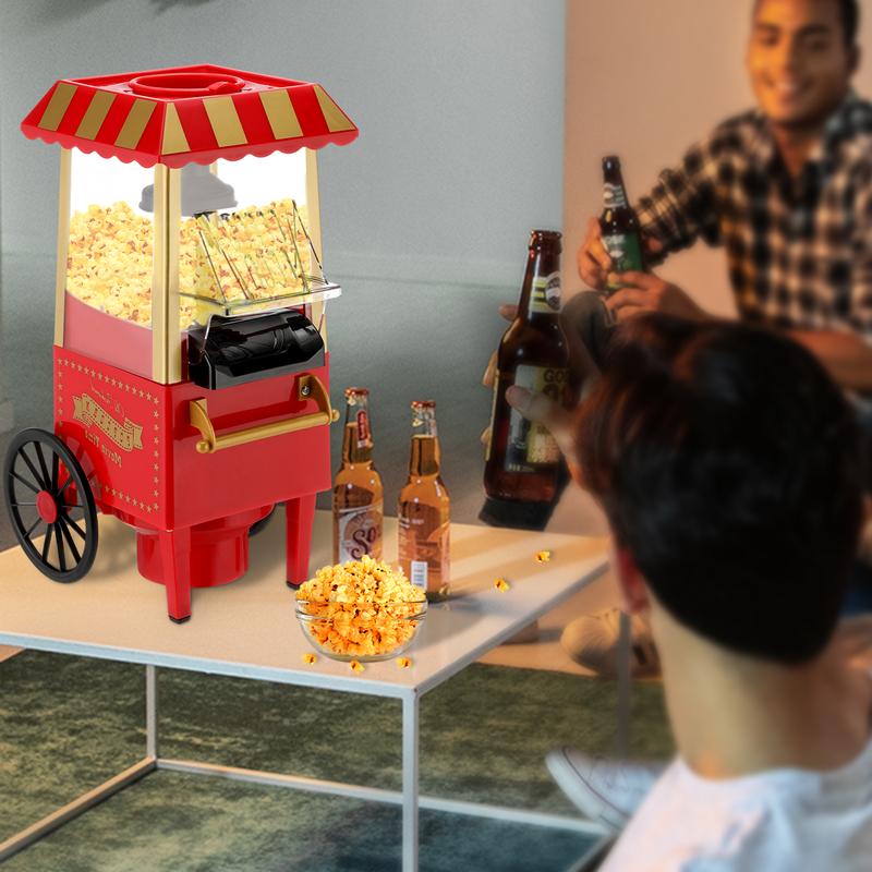 Oyajia Air Popper Popcorn Maker 1400W - Home Hot Air Popcorn Machine, Healthy & Fat-Free, Easy To Clean & Use, Best For Movie Night, Parties, Kids Birthday Party Favorites, BPA-Free, Durable Build, Compact Design, Oil-Free, Ideal for Family Movie Nights