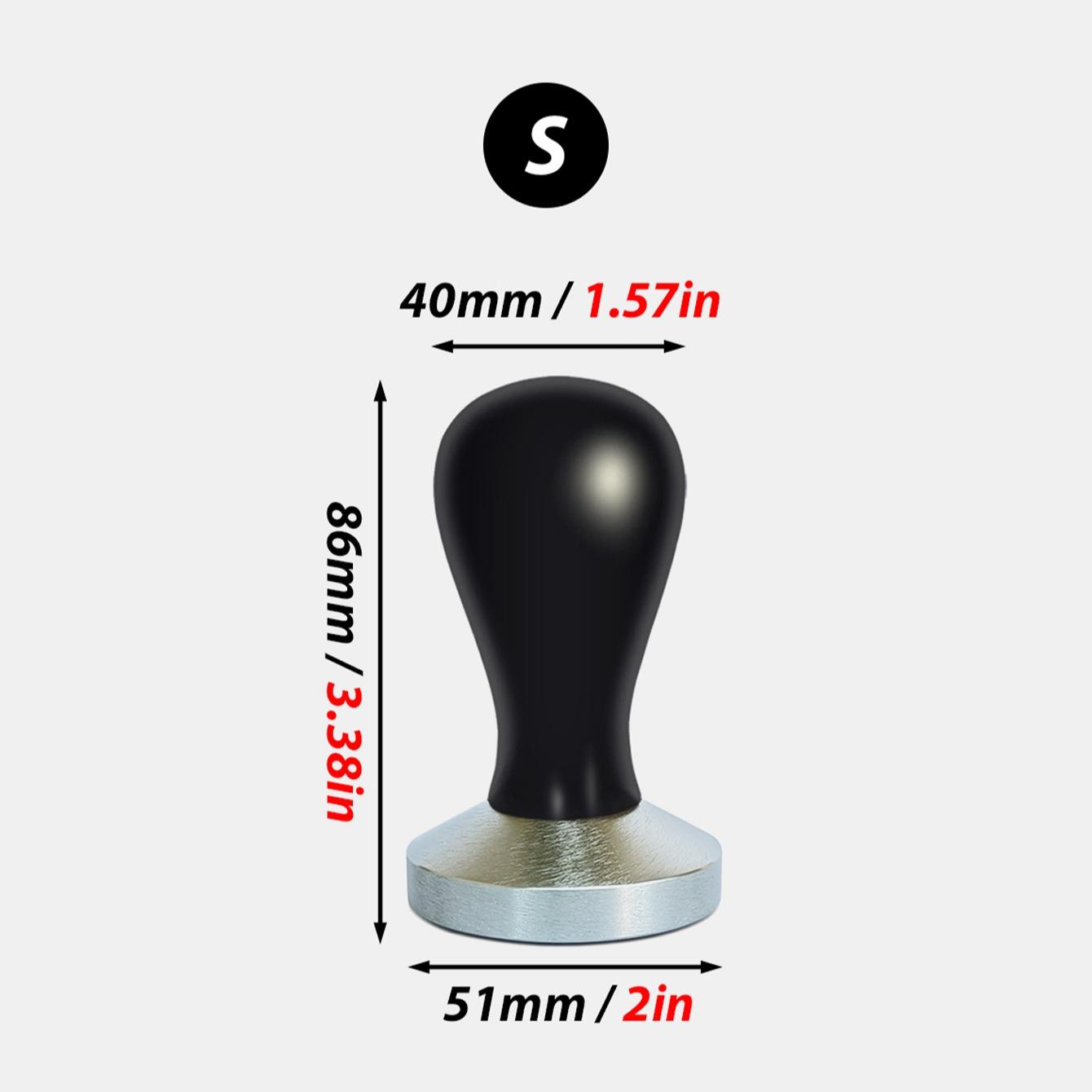 Wooden Handle Stainless Steel Coffee Tamper, Modern Simple Design, Rust-Resistant, Suitable for Various Coffee Machines