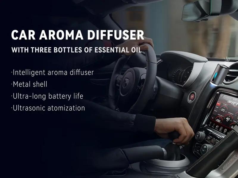 Smart Car Aroma Pro - Aromatherapy Diffuser With Adjustable Humidifier Function, Essential Oil For Vehicle, Air Freshener And Purifier