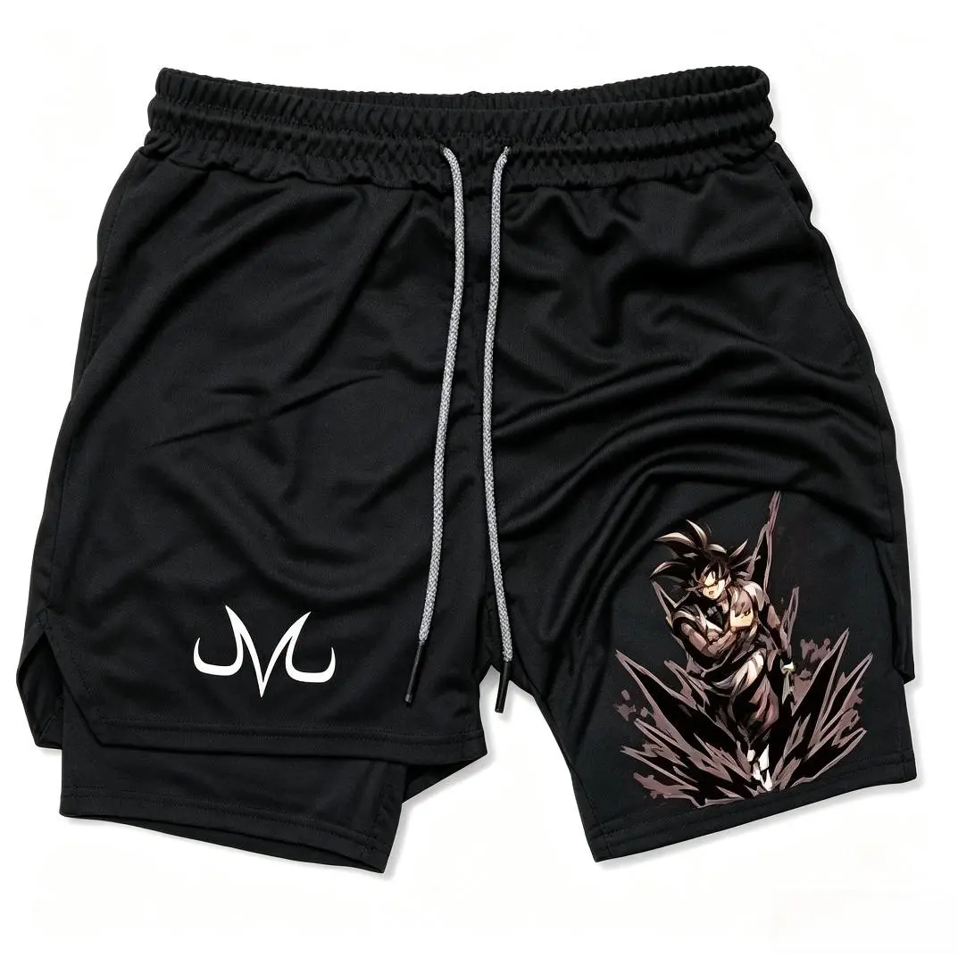 Men's Belief Conquers Fear Printed Gym Shorts, Logo Shorts, Athletic Shorts, Stretch Knitted Fabric, Perfect for Running Training Yoga Outdoor Activities, Sporty Casual Style, Breathable Fitness Shorts, Running Workout Shorts
