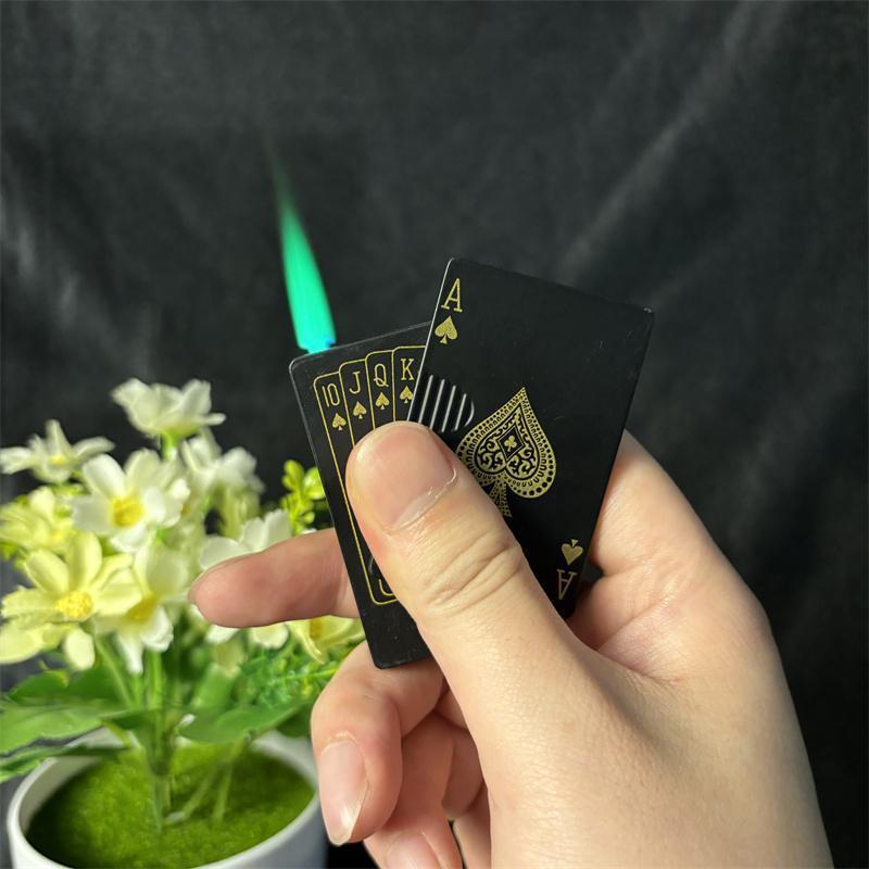 Refillable Butane Lighter Features The Cool Design Of The Ace Of Spades, With A Windproof Flicker. Suitable For Outdoor, Indoor, Barbecue, And Candle-Related Occasions, It's Suitable For Both Men And Women