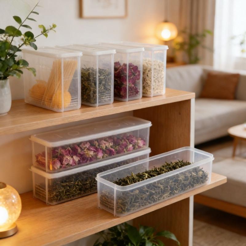 1pc Fresh box Noodle Plastic Food preservation Sealed box Rectangle Fruits Refrigerator storage Kitchen supplies