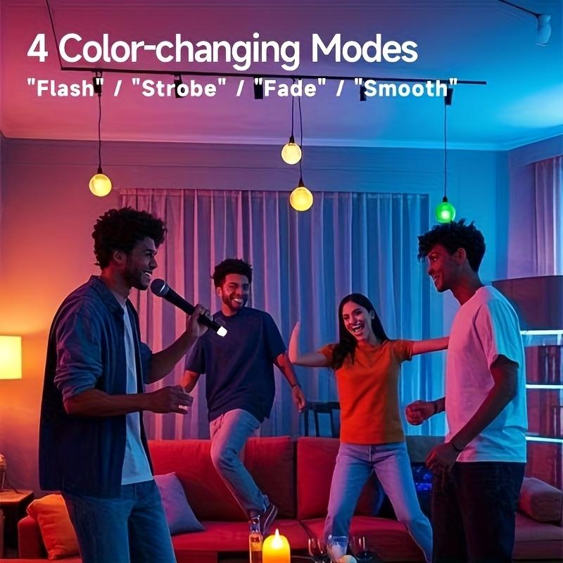 E26/E27 Rechargeable Light Bulbs with Remote Timer and 13 Color Modes Dimmable & Portable Wireless Battery Backup Bulb for Wall Sconces and Table Lamp, Detachable Charging for Non-Hardwired Fixture, Dimmer, Dimmable Led Light, Illuminating Led (1pcs)