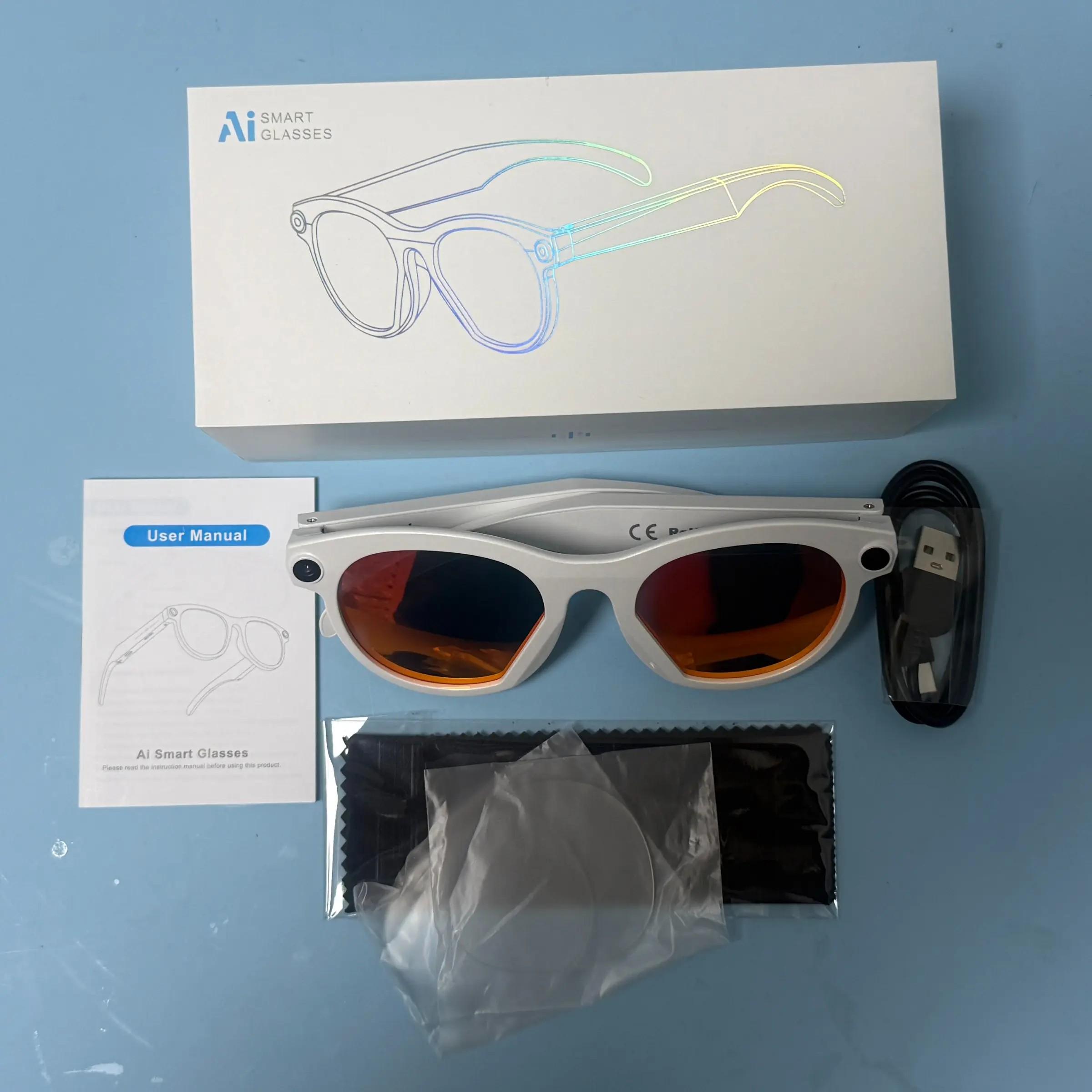 Smart Ai Glasses, Wireless Music & Call Function, Fashionable Design, High-Quality Audio, Ideal Gift for Christmas & Holidays