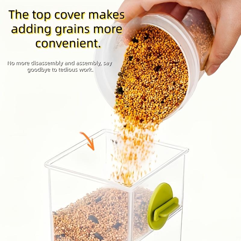 Squirrel-proof bird trough, large capacity outdoor hanging trough with roof, weatherproof and easy to clean for parrot birds in the garden, patio and balcony