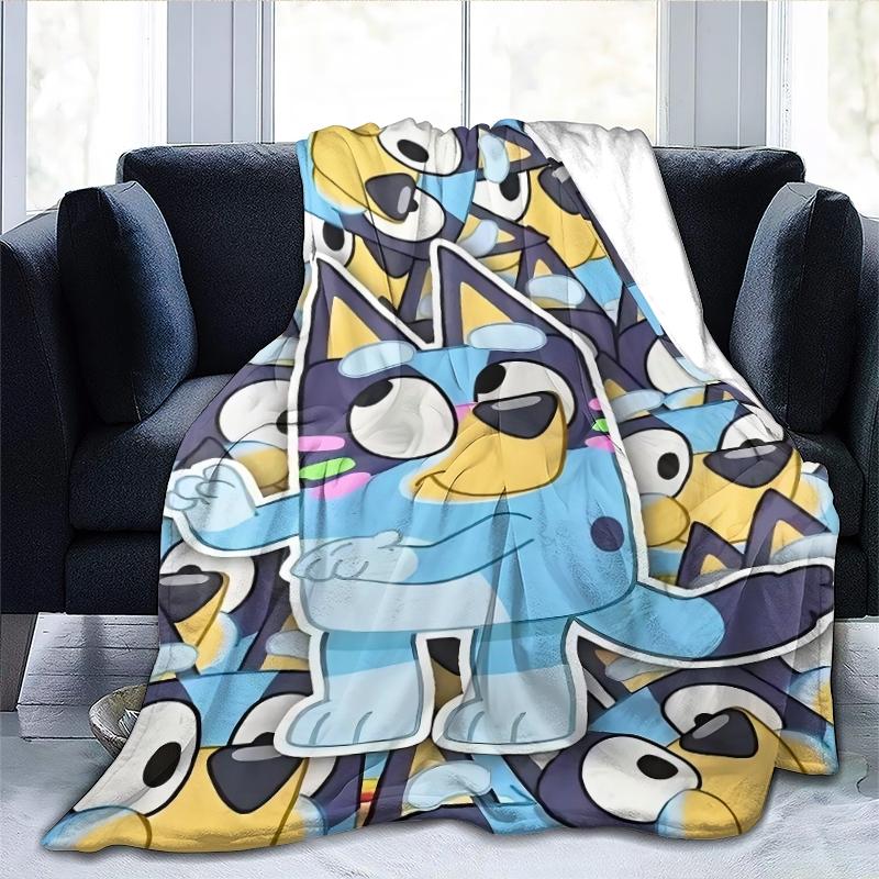 Cute Brookie Creative Pattern HD Print Flannel Blanket, Warm Soft Plush Throw for All Seasons, Bed Sofa Office Camping Travel Home Decor Gift