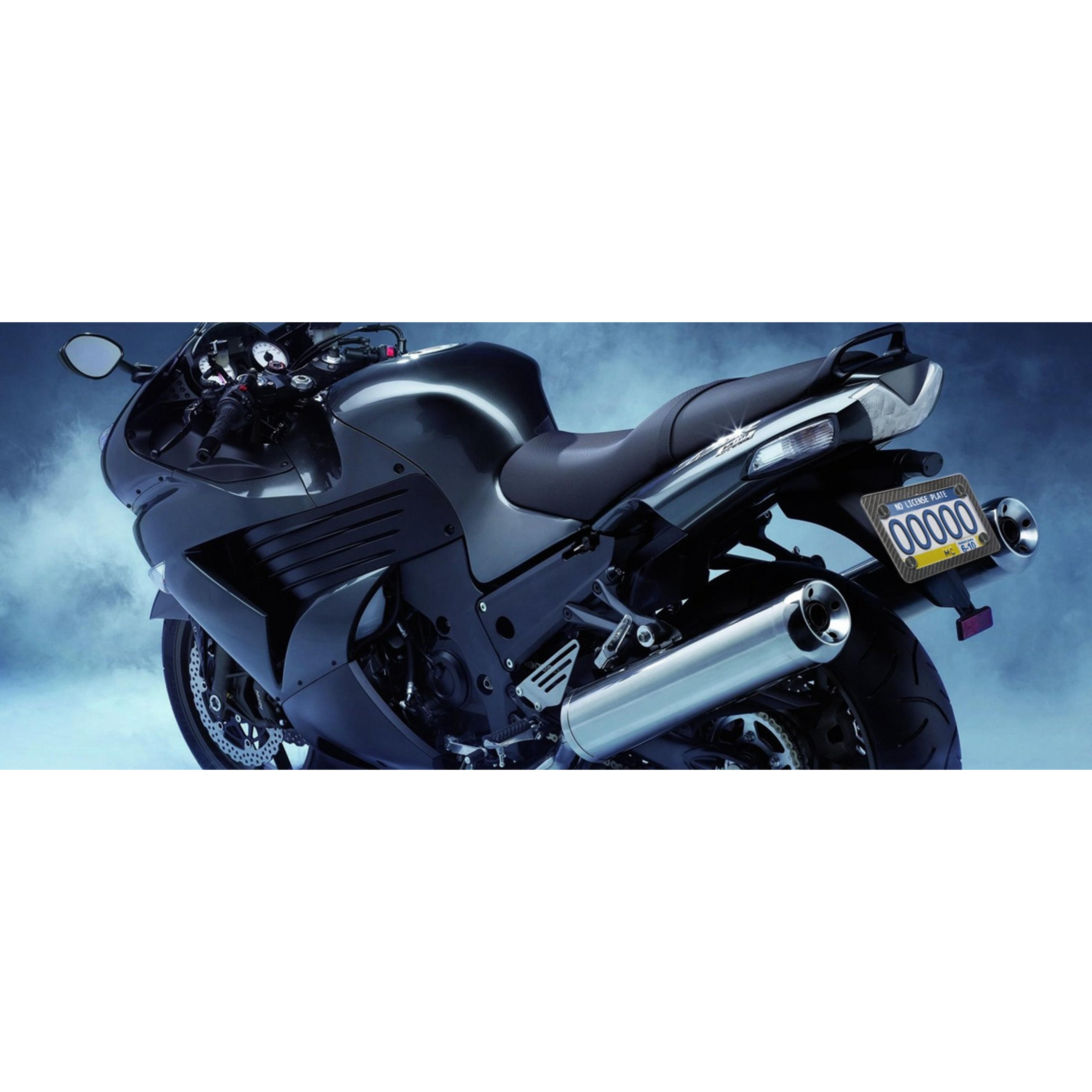Carbon Fiber Motorcycle License Plate Frame with Stainless Steel HolderGift