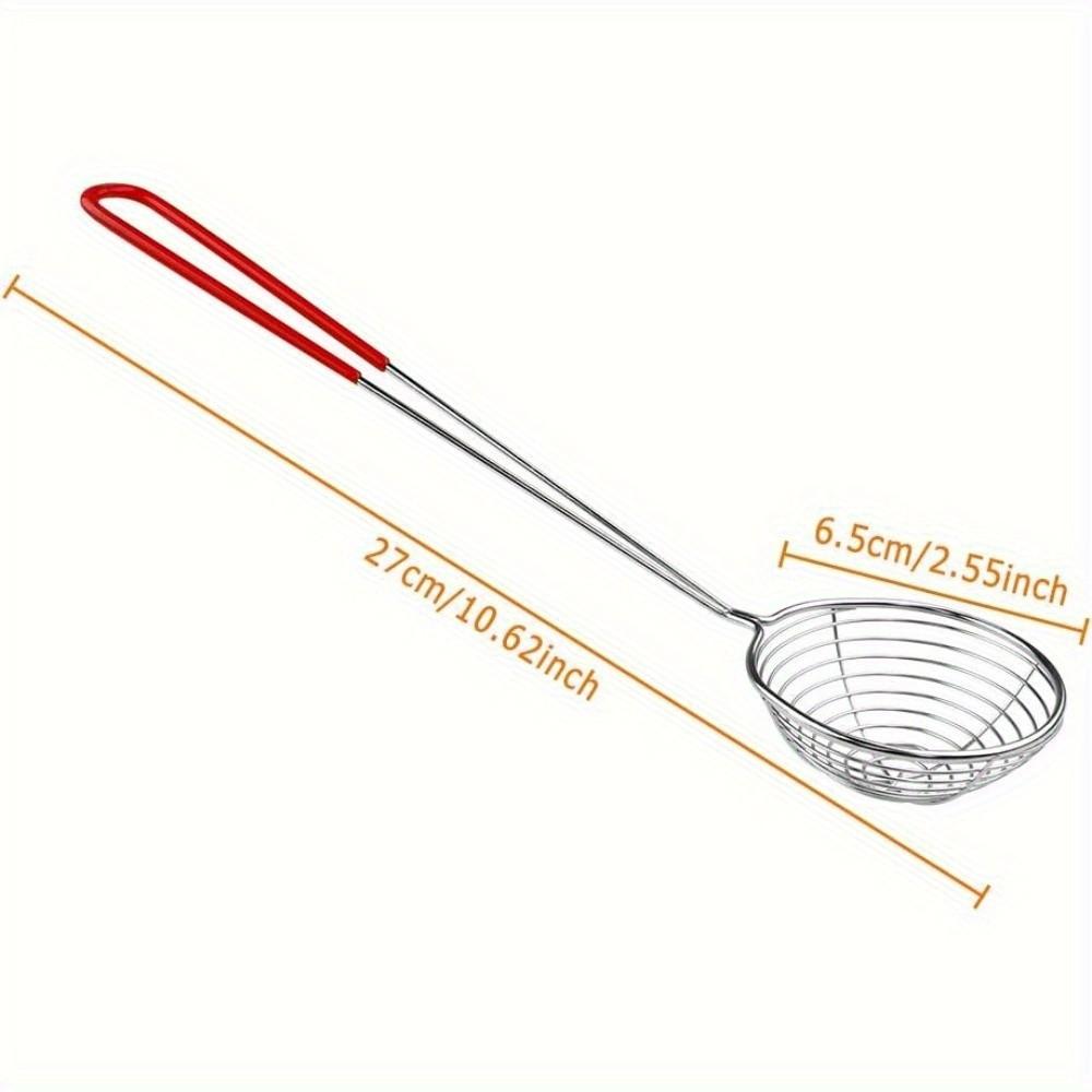 Small Stainless Steel Filter Spoon Set, Small Wire Separator Strainer with Handle, Handle Kitchen Utensils, 2 Piece