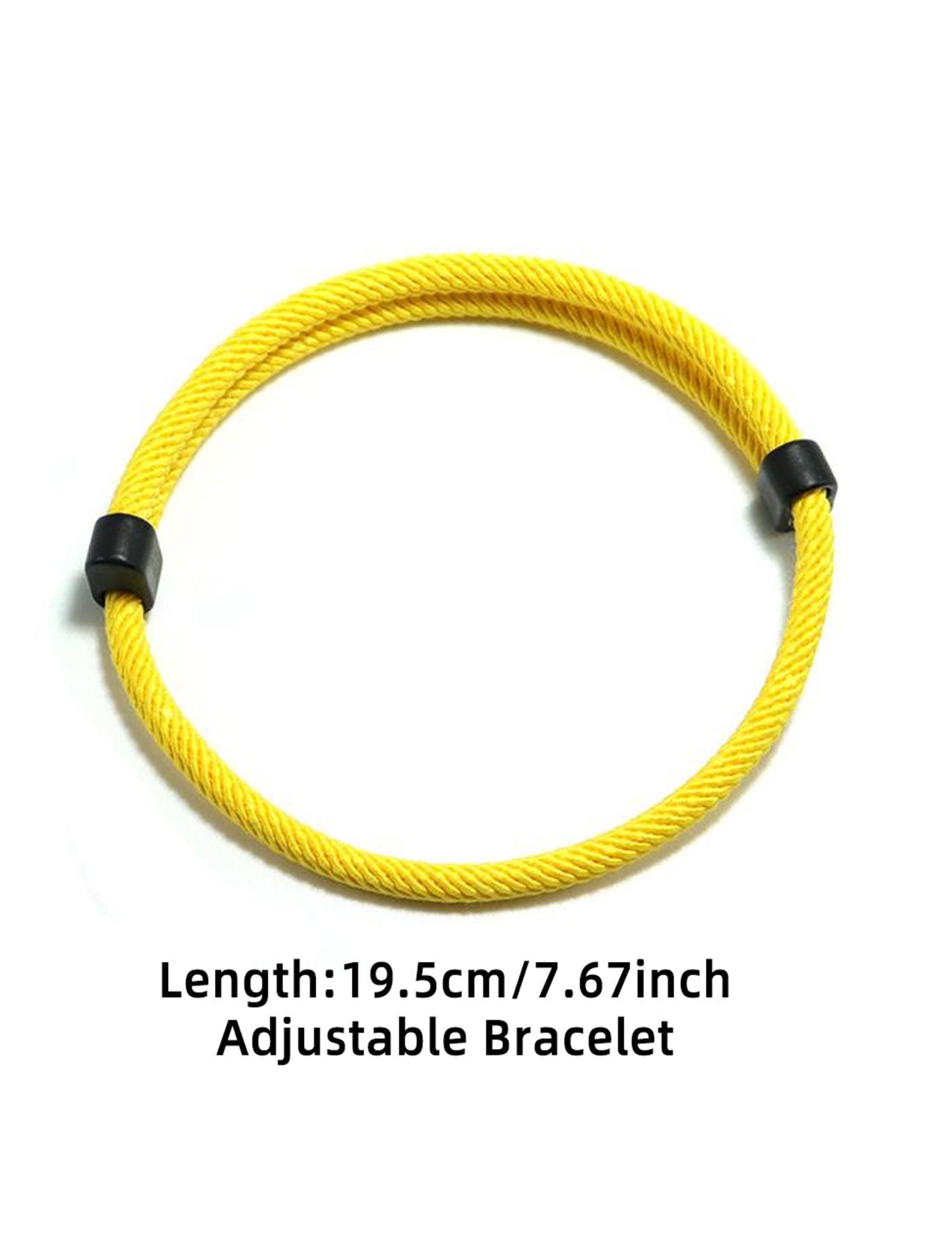 Men's Colorful Braided Rope Wristband, Simple Fashion Style, Durable Adjustable Nylon Cord, Ideal for Daily Wear, Couple Matching, Boyfriend Gift