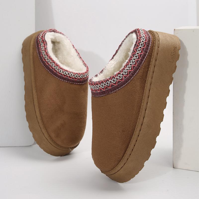 Women's Slippers with Cozy and Durable - Outdoor Non-Slip Comfort with Thick Flat Soles and Platform Snow Boots Perfect for Winter