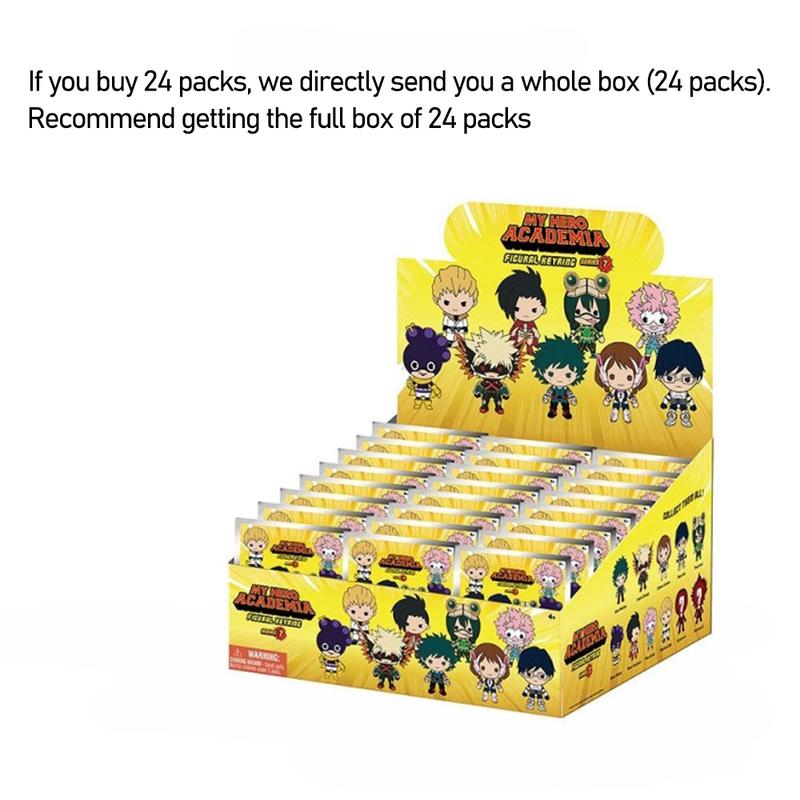 1PC MY HERO ACADEMIA Officially Licensed 3D Anime Character Series Mystery Bulk Bag Clip Keychain Keyring Random One Katsuki and Bakugo or Other Characters Anniversary Birthday Gifts