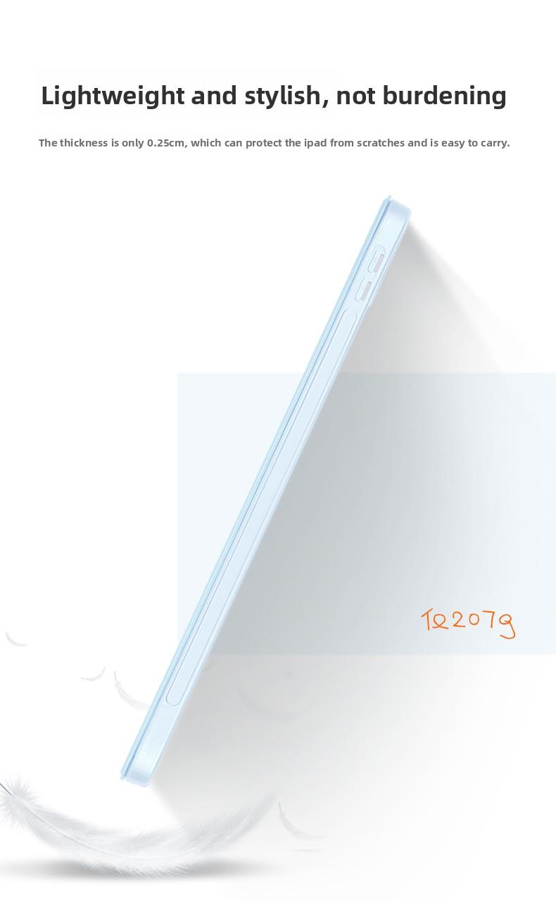 Shockproof Soft TPU iPad Case for iPad 11", iPad 10th Gen 10.9", iPad 9th Gen 10.2", Smart Tri-Fold Folio Cover with Stand, Auto Wake/Sleep Protective Shell for Apple iPad 2023 Models