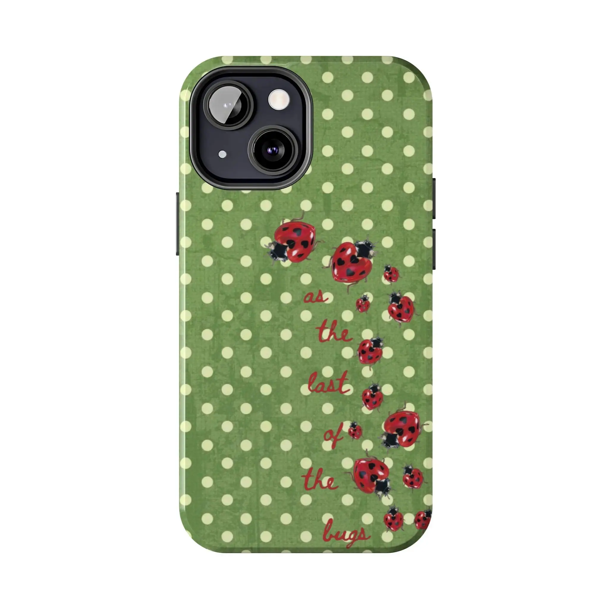 Luxury Last Ladybugs Pattern Glossy Finish 2-in-1 Soft Shell Phone Case for iPhone Series (17 Air E,16,15,14,13,12,11 Pro & Pro Max) - Shockproof Protection Phone Accessories