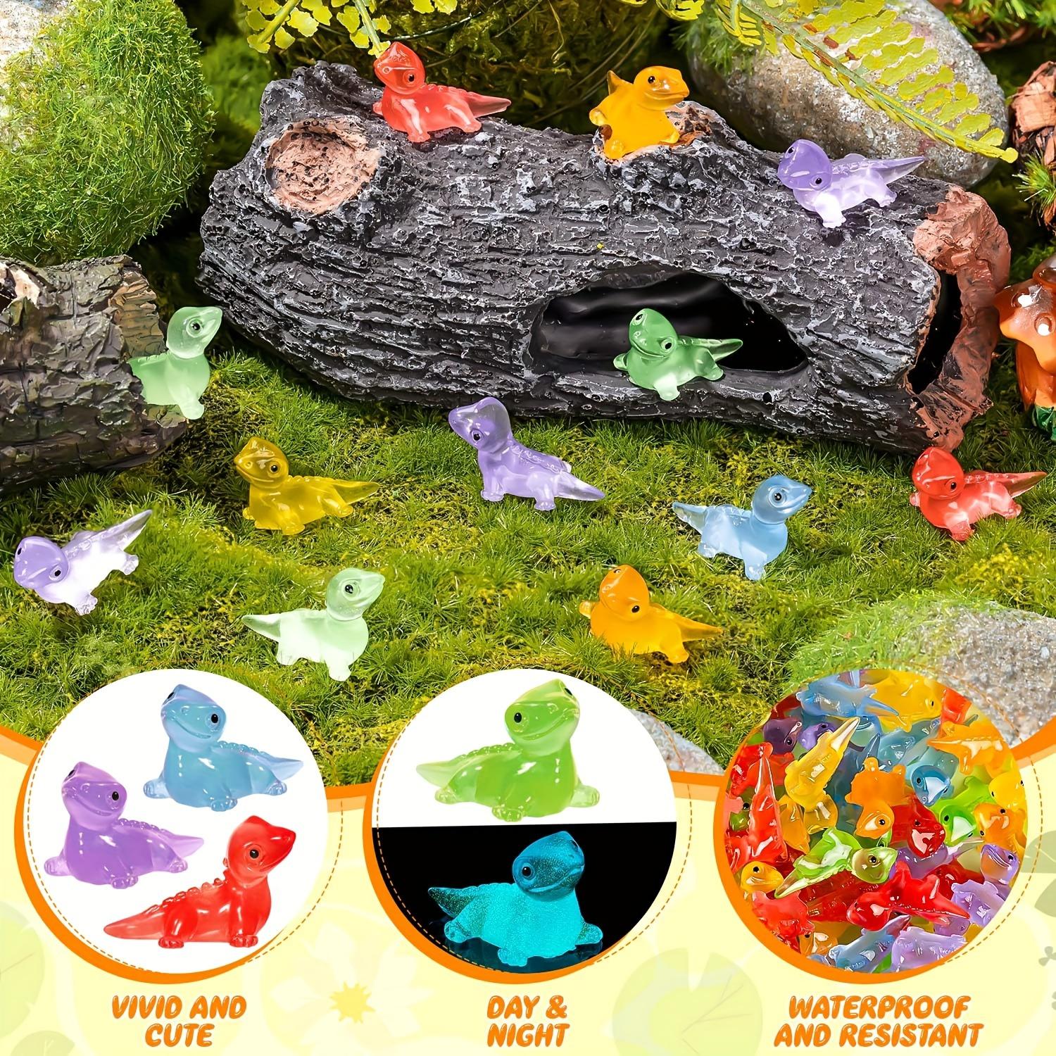 50/100pcs Glow-In-The-Dark Mini Resin Lizard Figurines, Cute Animal Design Semi-Transparent Lizard Statues, Animal Resin Models for DIY Crafts, Landscaping, Potted Plants, Decorative Figurines