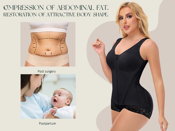 JOSHINE SHAPER Fajas Shapewear for Women Stage 2 Faja Body Shaper Tummy Control Post Surgery Compression Garment