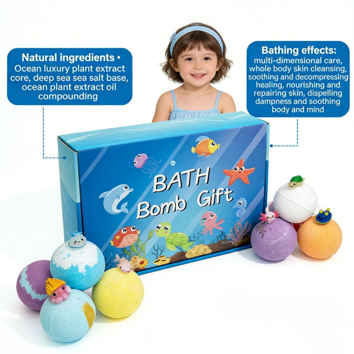 12pcs Bath Salt Balls Toy, Fun Bubble Bath Toys, 60g Explosive Salt Foam Bombs, Pool Bubble Balls, Kids Bathroom Accessories