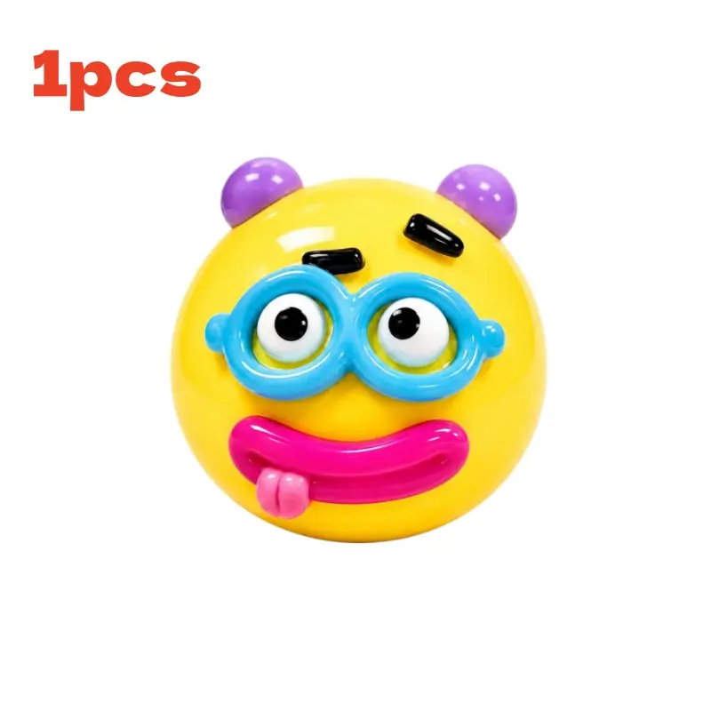 Cute Squishy Stress Relief Toy, Soft Squeeze Sensory Fidget Play Ball, Funny Face Anxiety Relief, Desk Toy Gift for Kids & Adults