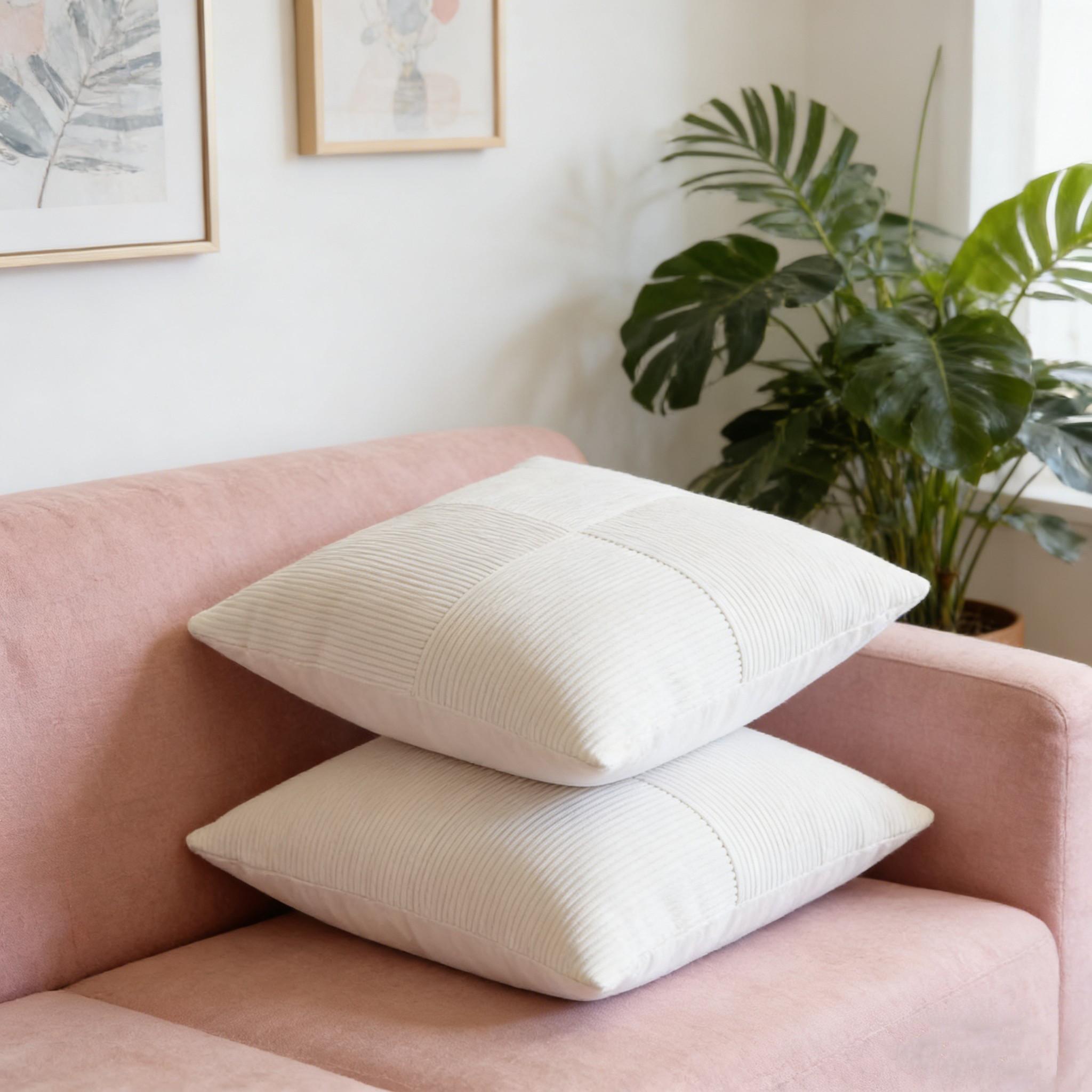 Style Corduroy Patchwork Pillow Cover Set, Living Room Sofa Cushion Covers, Simple Soft Decorative Pillows (no Insert)