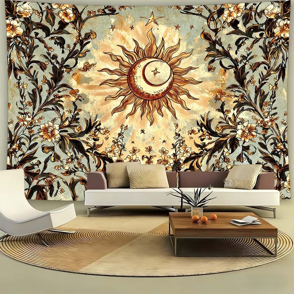 Theme Wall Hanging Tapestry, Enhance Home Atmosphere, Suitable for Living Room, Bedroom, Daily Gatherings, Artistic Fabric Background Decor