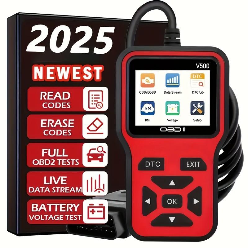 Latest Obd2 Scanner Diagnostic Tool Automotive Scan Tool with Engine Code Reader, Data Stream, Voltage Test, Erase Function, Car Battery Tester, Compatible with All Vehicles Since 1996