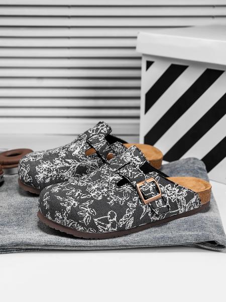 Unisex Birk Wooden Sandals, Comfortable Trendy Design, Breathable Slippers, Random Floral Pattern, Perfect Casual Wear, Ideal Gift Choice